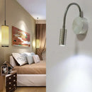 GobekUsa Adjustable Chrome Cylinder Wall Mount LED Sconce in Warm/White Lighting - Modern Metal Lamp