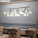 GobekUsa Adjustable Hanging Cord Island Lighting - Contemporary Firefly Metal Pendant with 27 Lights for Bedroom