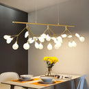 GobekUsa Adjustable Hanging Cord Island Lighting - Contemporary Firefly Metal Pendant with 27 Lights for Bedroom