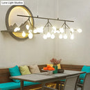 GobekUsa Adjustable Hanging Cord Island Lighting - Contemporary Firefly Metal Pendant with 27 Lights for Bedroom