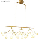 GobekUsa Adjustable Hanging Cord Island Lighting - Contemporary Firefly Metal Pendant with 27 Lights for Bedroom