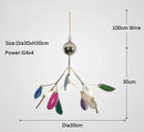 GobekUsa Agate Branch Chandelier - Nordic Glass LED Globe for Bedroom, Kitchen, Dining Room