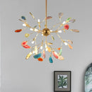 GobekUsa Agate Branch Chandelier - Nordic Glass LED Globe for Bedroom, Kitchen, Dining Room