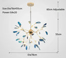 GobekUsa Agate Branch Chandelier - Nordic Glass LED Globe for Bedroom, Kitchen, Dining Room