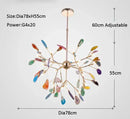 GobekUsa Agate Branch Chandelier - Nordic Glass LED Globe for Bedroom, Kitchen, Dining Room