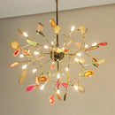 GobekUsa Agate Branch Chandelier - Nordic Glass LED Globe for Bedroom, Kitchen, Dining Room