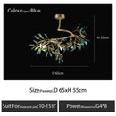 GobekUsa Agate Branch Chandelier - Nordic Glass LED Globe for Bedroom, Kitchen, Dining Room