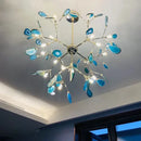 GobekUsa Agate Branch Chandelier - Nordic Glass LED Globe for Bedroom, Kitchen, Dining Room