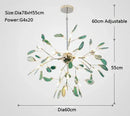 GobekUsa Agate Branch Chandelier - Nordic Glass LED Globe for Bedroom, Kitchen, Dining Room
