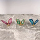 Decorbites agate butterfly ornament set living room brass decor by Decorbites