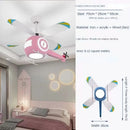 GobekUsa Aircraft LED Ceiling Fan Light Remote Dimming Chandelier for Kids Bedroom