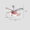 GobekUsa Aircraft LED Chandelier Ceiling Fan Light Remote Dimming Kids Room Bedroom Decor