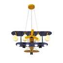 GobekUsa Airplane Chandelier Kids LED Lights Cartoon Boys Bedroom Cute Gift
