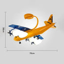 GobekUsa Airplane Chandelier Kids LED Lights Cartoon Boys Bedroom Cute Gift