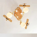 GobekUsa Airplane Chandelier Light for Nursery Room Kid's Bedroom Ceiling LED E27