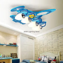 GobekUsa Airplane Kids LED Chandelier: Eye-Friendly Baby Boy Room Lighting for Environmental Decor.