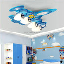 GobekUsa Airplane Kids LED Chandelier: Eye-Friendly Baby Boy Room Lighting for Environmental Decor.