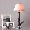 GobekUsa AK47 Guns Floor Lamp Electroplated Silver Golden Metal Art Deco Bedside Luxury Lamp