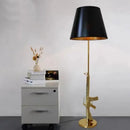 GobekUsa AK47 Guns Floor Lamp Electroplated Silver Golden Metal Art Deco Bedside Luxury Lamp
