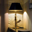GobekUsa AK47 Guns Floor Lamp Electroplated Silver Golden Metal Art Deco Bedside Luxury Lamp