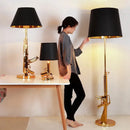 GobekUsa AK47 Guns Floor Lamp Electroplated Silver Golden Metal Art Deco Bedside Luxury Lamp