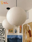 GobekUsa Akari Noguchi LED Pendant Lights Wabi-sabi Round Ball Design for Living Room