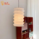 GobekUsa Akari Noguchi Pendant Lights: Retro White Rice Paper Hanging Lamp for Home Décor.