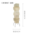 GobekUsa Akari Noguchi Rice Paper Floor Lamp LED E27: Art Decor Interior Lighting for Living Room