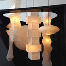 GobekUsa Akari Rice Paper Pendant Lamp for Living Room Bedroom, LED Hanging Light