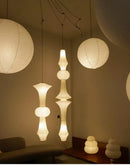 GobekUsa Akari Rice Paper Pendant Lamp for Living Room Bedroom, LED Hanging Light