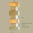 GobekUsa Akari Rice Paper Pendant Lamp for Living Room Bedroom, LED Hanging Light