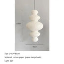 GobekUsa Akari Rice Paper Pendant Lamp for Living Room Bedroom, LED Hanging Light