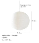GobekUsa Akari Rice Paper Pendant Lights - Handwoven LED Hanging Lamp for Home Décor