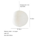 GobekUsa Akari Rice Paper Pendant Lights - Handwoven LED Hanging Lamp for Home Décor
