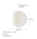 GobekUsa Akari Rice Paper Pendant Lights - Handwoven LED Hanging Lamp for Home Décor