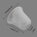 Flower shaped transparent alabaster glass shade for living room fan by Decorbites
