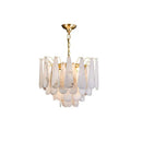 GobekUsa Alabaster Lustre LED Chandelier for Dining Room