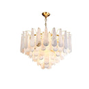 GobekUsa Alabaster Lustre LED Chandelier for Dining Room