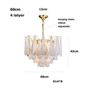 GobekUsa Alabaster Lustre LED Chandelier for Dining Room