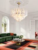 GobekUsa Alabaster Lustre LED Chandelier for Dining Room