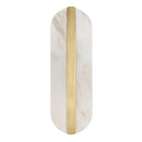 GobekUsa Alabaster Moon Oval Marble Wall Lamp, Gold/Copper LED Sconce for Modern Indoor Decor