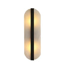 GobekUsa Alabaster Moon Oval Marble Wall Lamp, Gold/Copper LED Sconce for Modern Indoor Decor