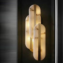 GobekUsa Alabaster Oval Marble Wall Lamp for Indoor Living Room Bedroom Kitchen Corridor Lighting