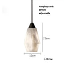 GobekUsa Alabaster Pendant Lights LED Designer Hanging Lamps For Living Room