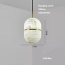 GobekUsa Alabaster Pendant Lights LED Designer Hanging Lamps For Living Room