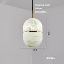 GobekUsa Alabaster Pendant Lights LED Designer Hanging Lamps For Living Room