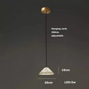 GobekUsa Alabaster Pendant Lights LED Designer Hanging Lamps For Living Room