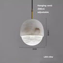 GobekUsa Alabaster Pendant Lights LED Designer Hanging Lamps For Living Room