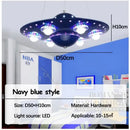 GobekUsa Alien UFO Design LED Pendant Light for Children's Room, Creative Iron Art Chandelier