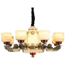 GobekUsa All Copper Jade Chandelier | Chinese Style Living Room Dining Room Lighting